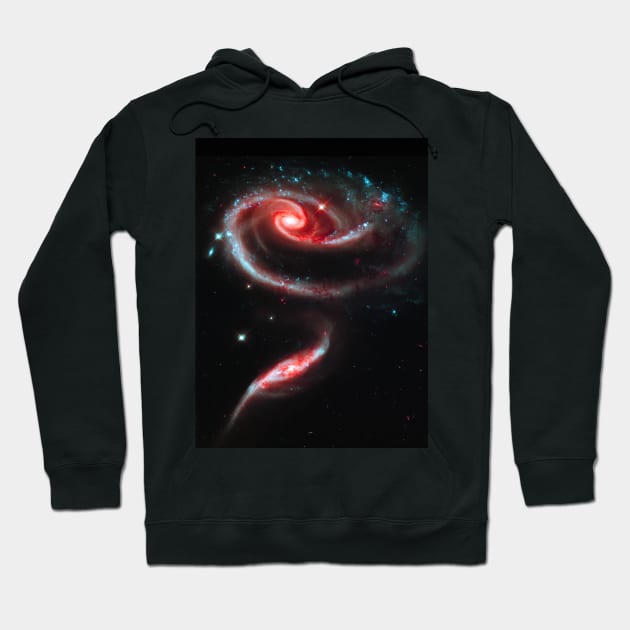 Galaxy Rose Red Hoodie by headrubble